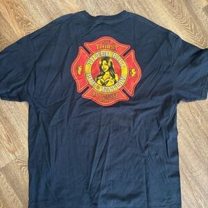 Alstyle Navy Blue Graphic Tee